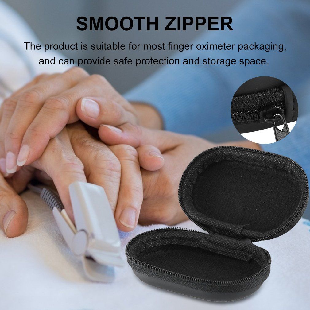Storage Bag For Oximeter Reasonable Design Strong Space Protective Cover-black-without Words