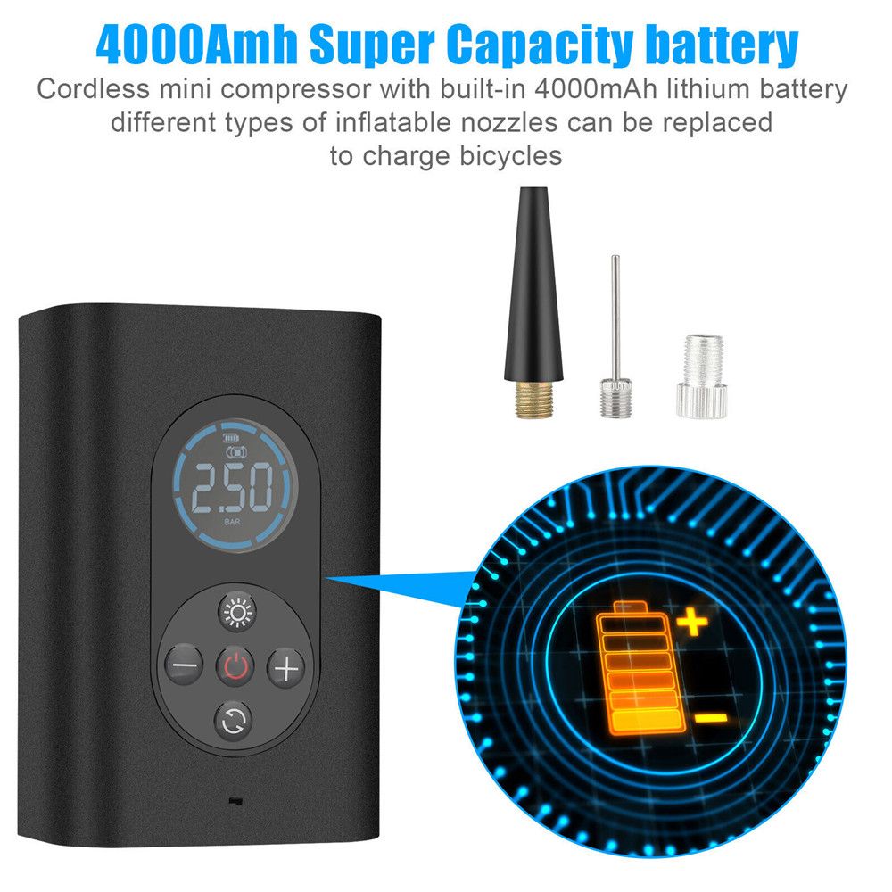 Rechargeable Tire Inflator Air Compressor Tire Pump