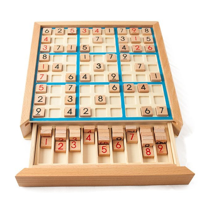 Wooden Sudoku Puzzle Board Wood Sudoku Game Set With Drawer