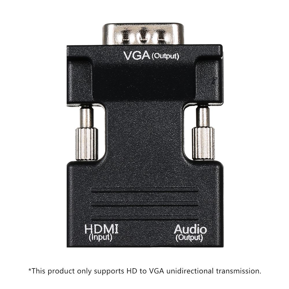 HD Male To VGA Female Adapter With 3.5mm Audio Port Support