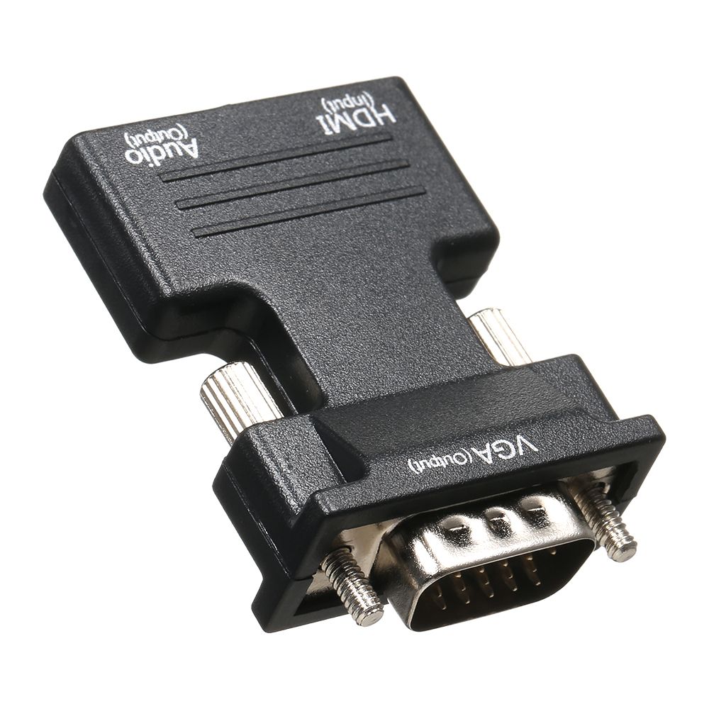 HD Male To VGA Female Adapter With 3.5mm Audio Port Support
