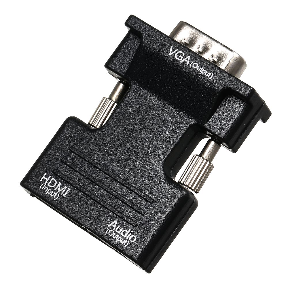 HD Male To VGA Female Adapter With 3.5mm Audio Port Support