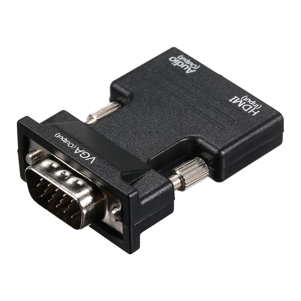 HD Male To VGA Female Adapter With 3.5mm Audio Port Support