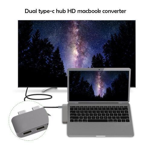 Thunderbolt Usb C Hub Aluminum Thunderbolt 4k 60Hz Type-C Hub Adapter For MacBook Pro 3.0 Type C Power Delivery MicroSD/SD Card Reader