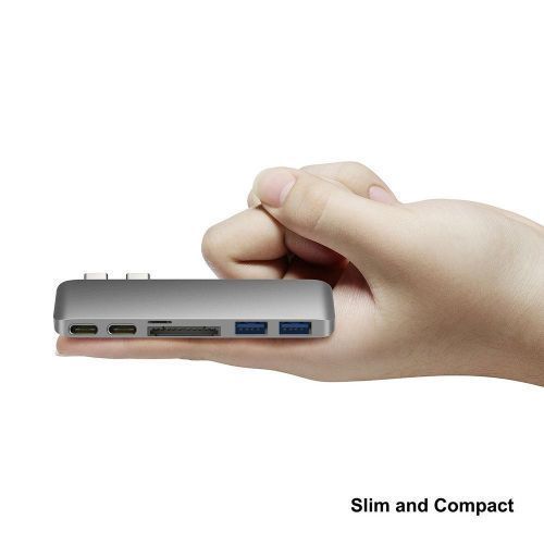 Thunderbolt Usb C Hub Aluminum Thunderbolt 4k 60Hz Type-C Hub Adapter For MacBook Pro 3.0 Type C Power Delivery MicroSD/SD Card Reader