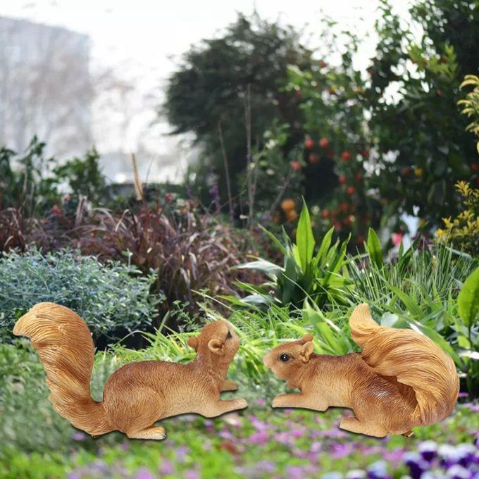 Animal Garden Tree Hanging Statues Antique Wood-Look For Driveway Home