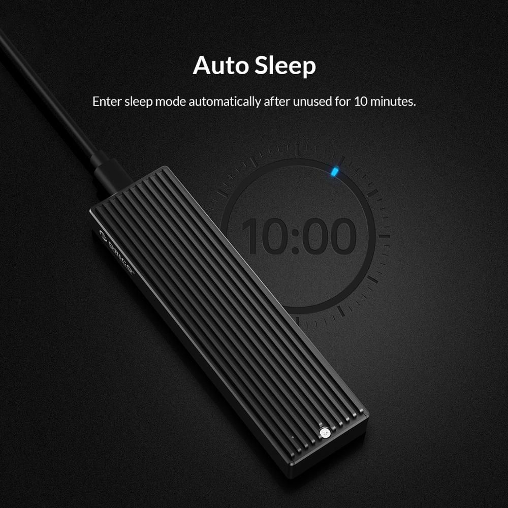 ORICO Ssd Nmve M2 NVMe USB Type C Gen2 10Gbps PCIe SSD Case M2 SATA  5Gbps M.2 NVME External Hard Drive M.2 SSD Case PC Case