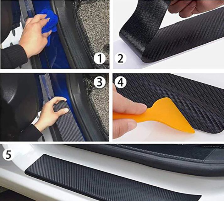 5D Carbon Fiber Car/Door Frame Anti Scratch Sticker