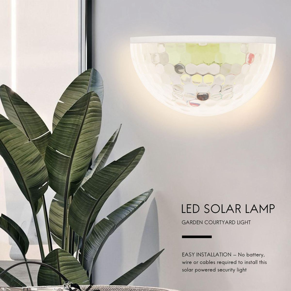 Solar Fence Light 6 LED Decoration Light for Pathway Drivewa