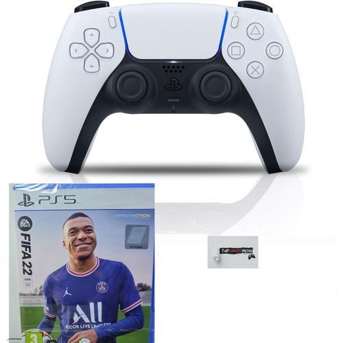 PS5 Wireless Controller (White) Bundle With FIFA 22