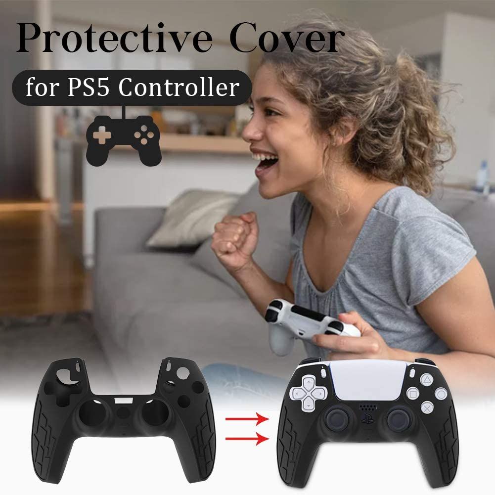 PS5 Controller Cover Silicone Case Skin Protective Covers With Thumb Grips Joystick