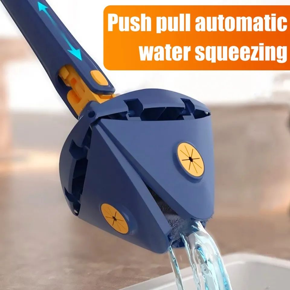 Telescopic Triangle 360 Rotatable Spin Height Cleaning Mop