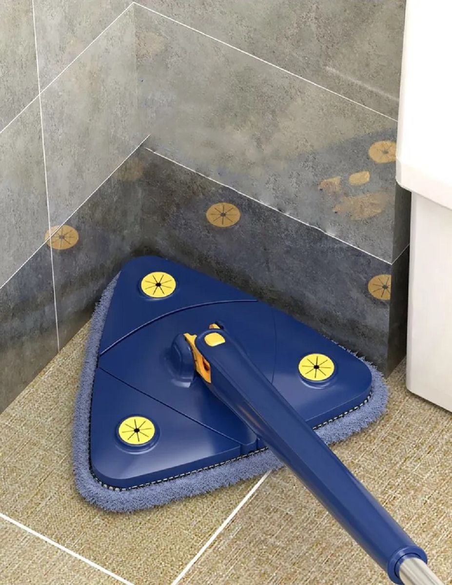 Telescopic Triangle 360 Rotatable Spin Height Cleaning Mop