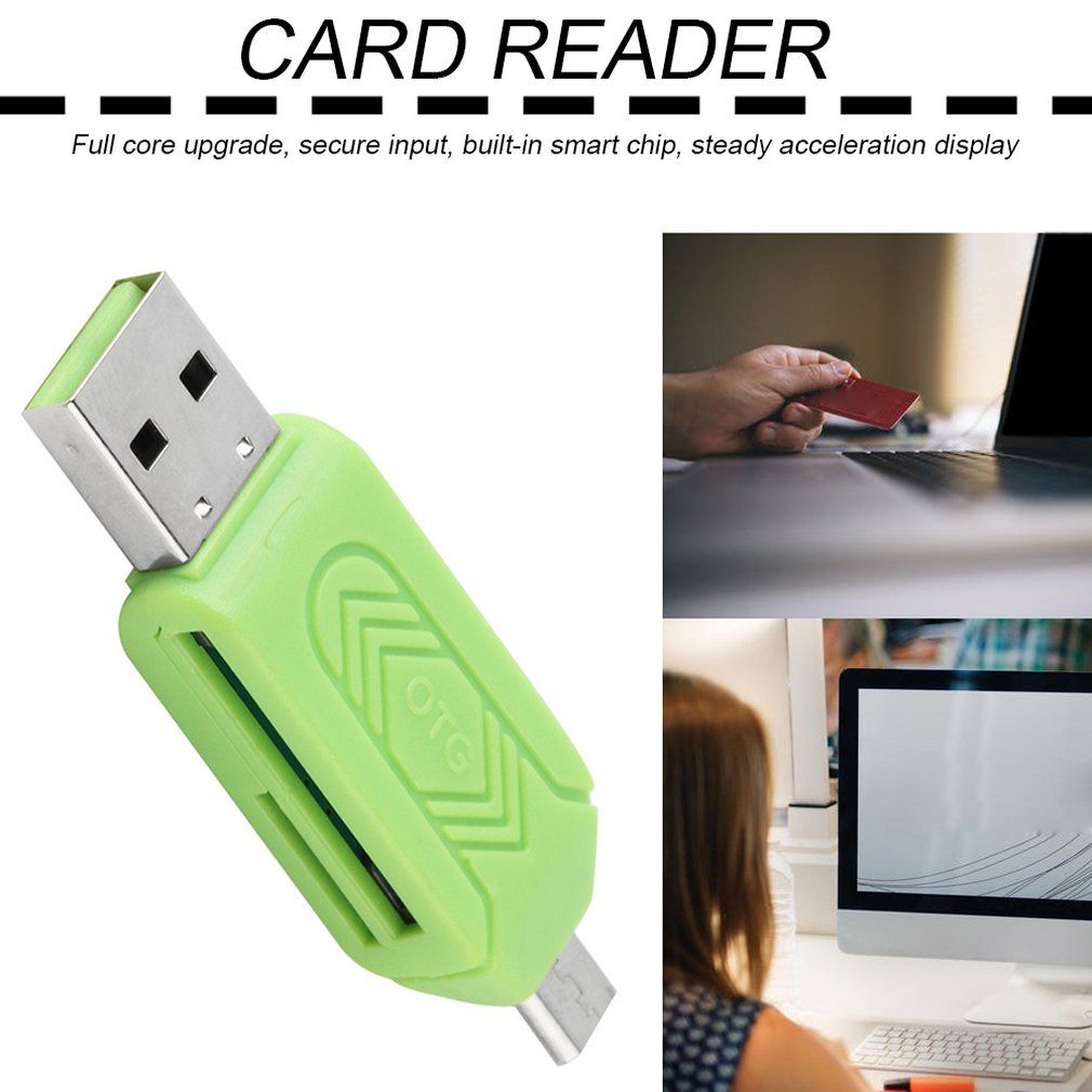 Black ABS Reliable Micro USB OTG TF T-flash Card Reader For Cell Phone PC