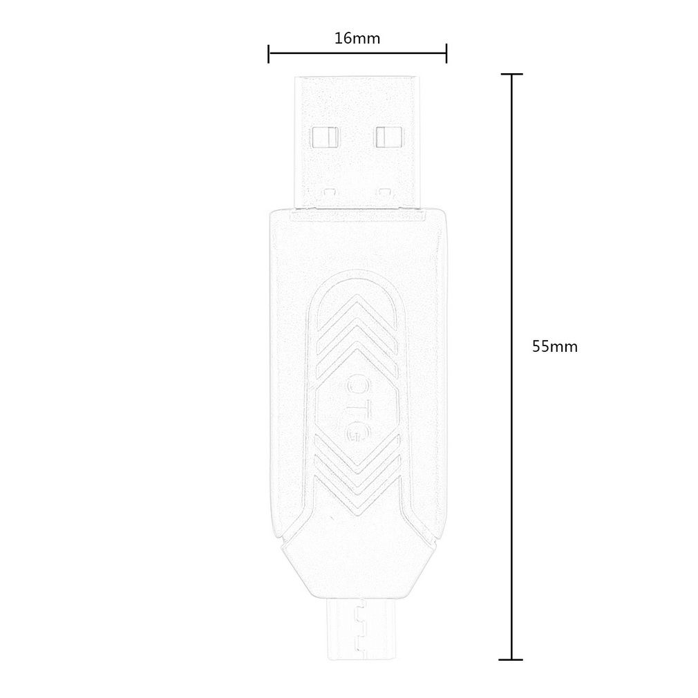 Black ABS Reliable Micro USB OTG TF T-flash Card Reader For Cell Phone PC