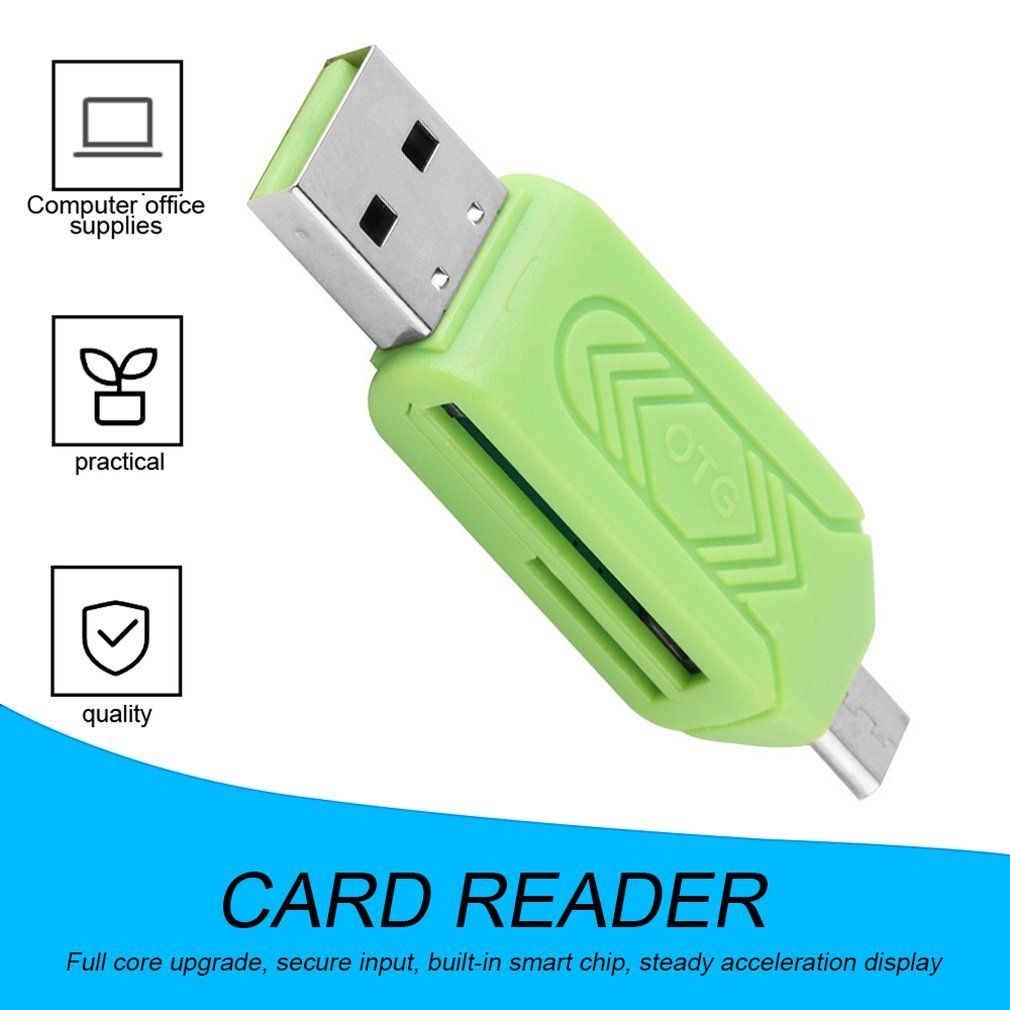 Black ABS Reliable Micro USB OTG TF T-flash Card Reader For Cell Phone PC
