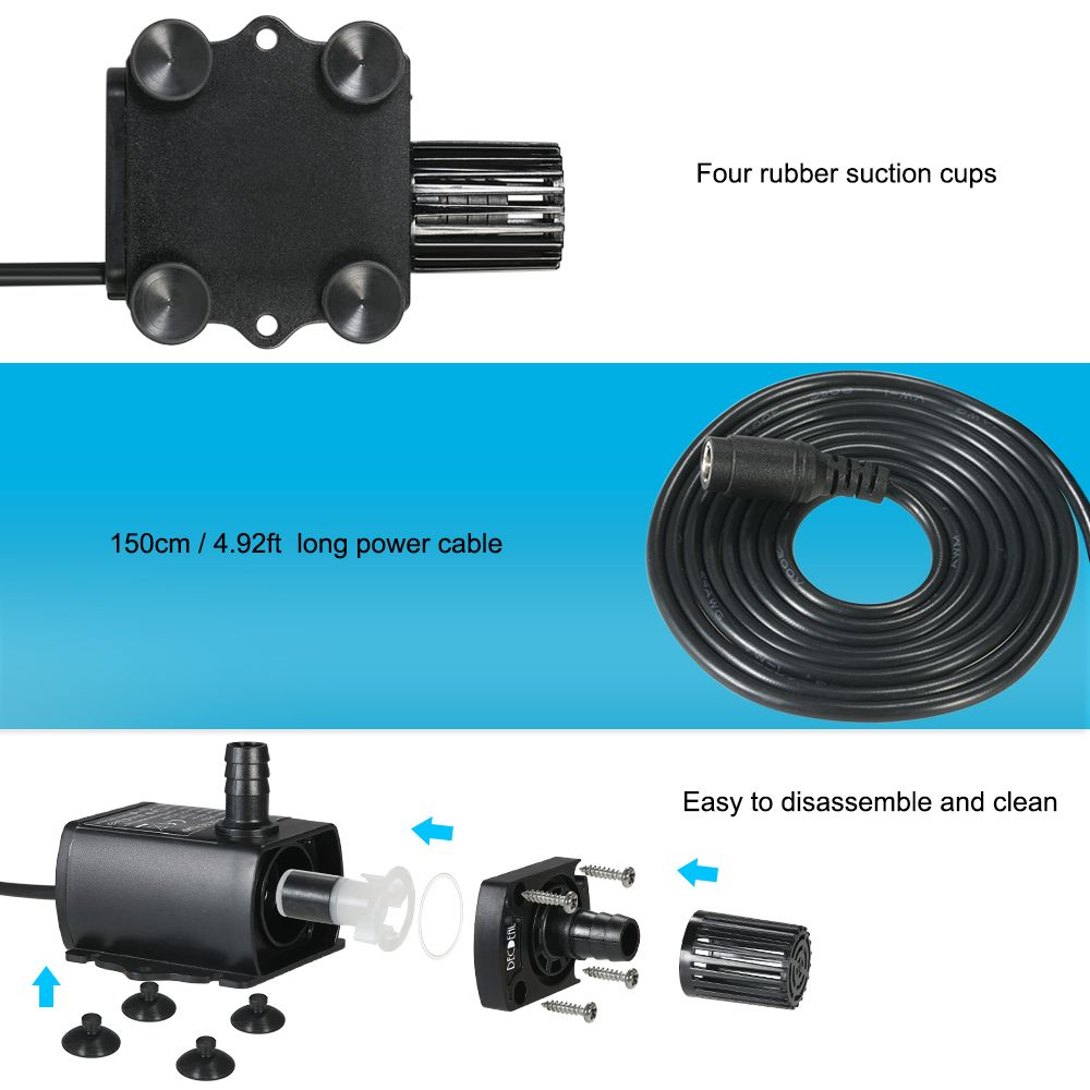 Ultra-quiet Mini DC12V 6W Brushless Water Pump With