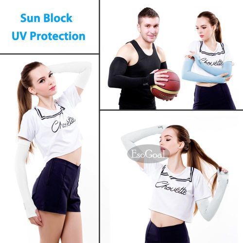 EsoGoal 5-Pairs Arm Cooling Sleeves UV Sun Protection