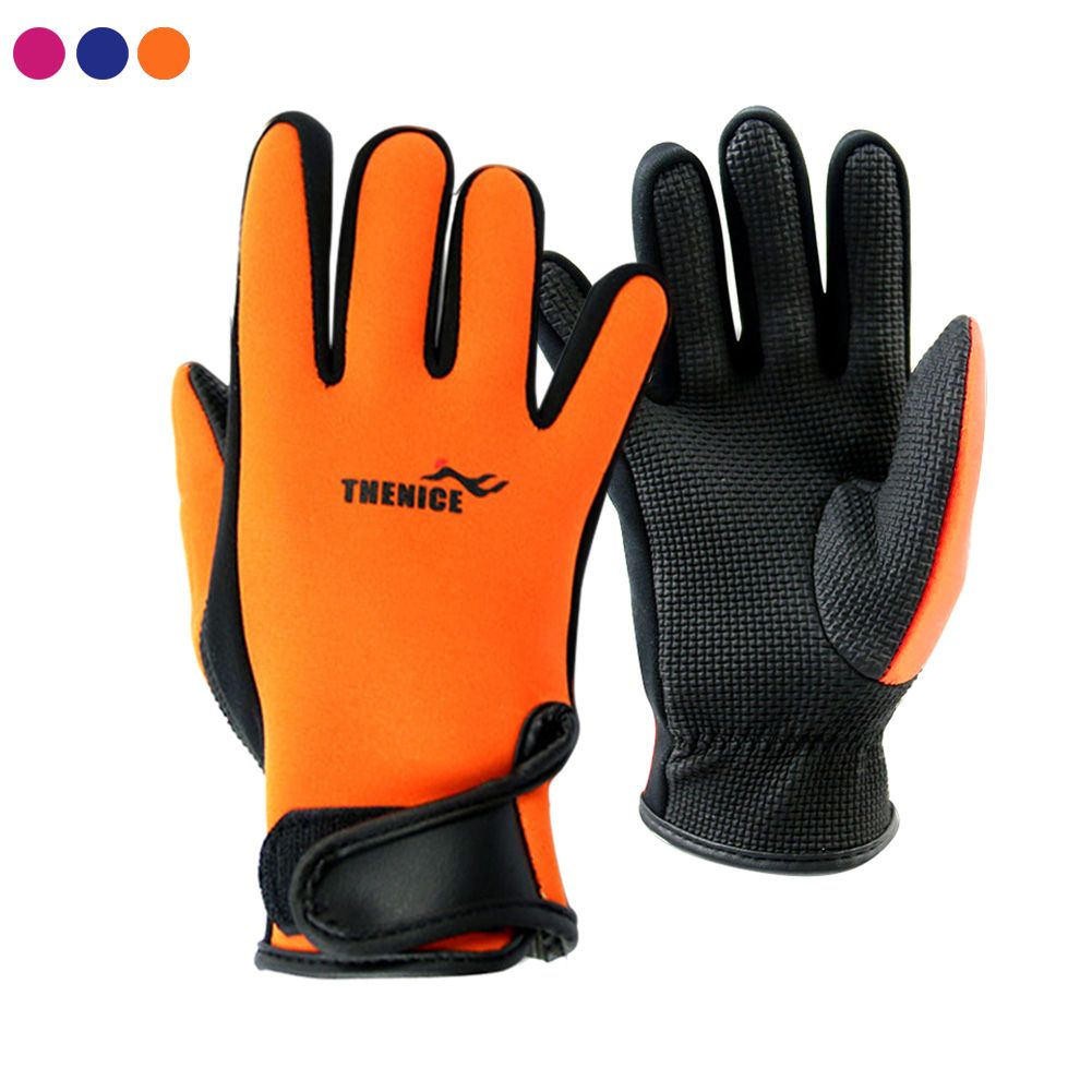 1pair Wetsuit Neoprene Anti-Slip Gloves 1.5mm For Men Women