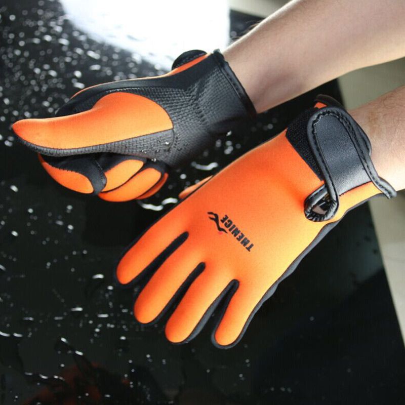 1pair Wetsuit Neoprene Anti-Slip Gloves 1.5mm For Men Women