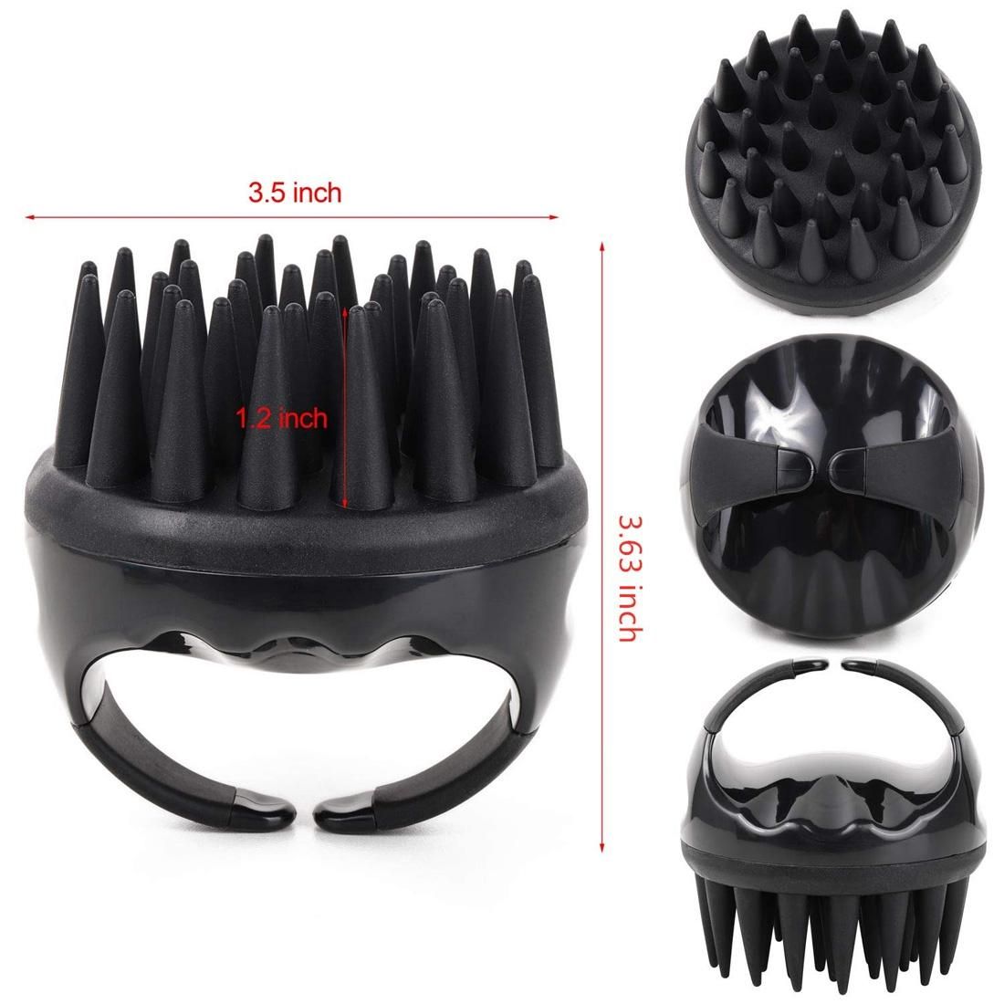 Silicone Hair Scalp Shampoo Massage Brush Shower Head Massager Hair Scrubber for Dandruff