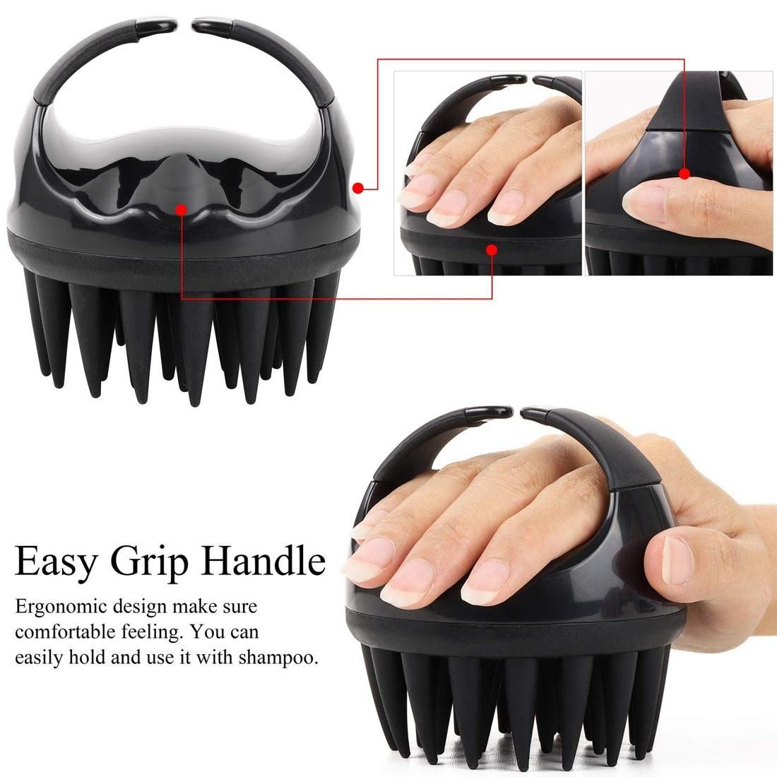 Silicone Hair Scalp Shampoo Massage Brush Shower Head Massager Hair Scrubber for Dandruff