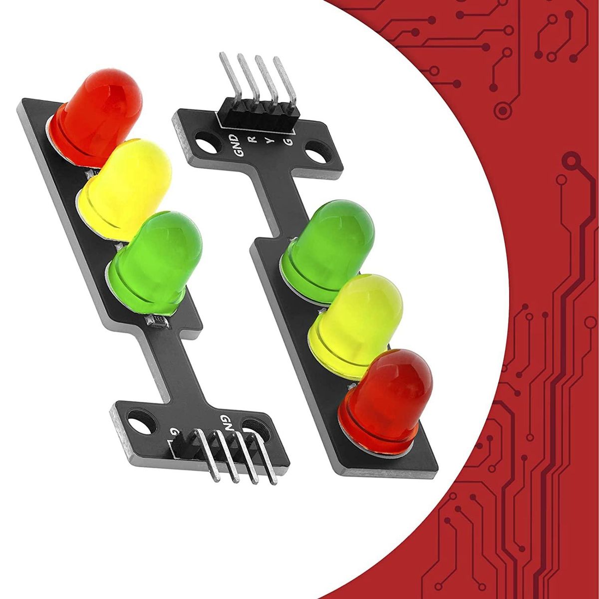 5x LED Traffic Light Module Creative DIY Mini Traffic Light