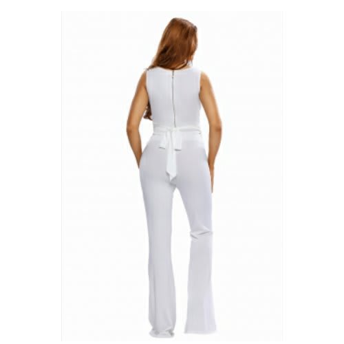 Emfed Tie Knot Crop Top Flare Pants - Set