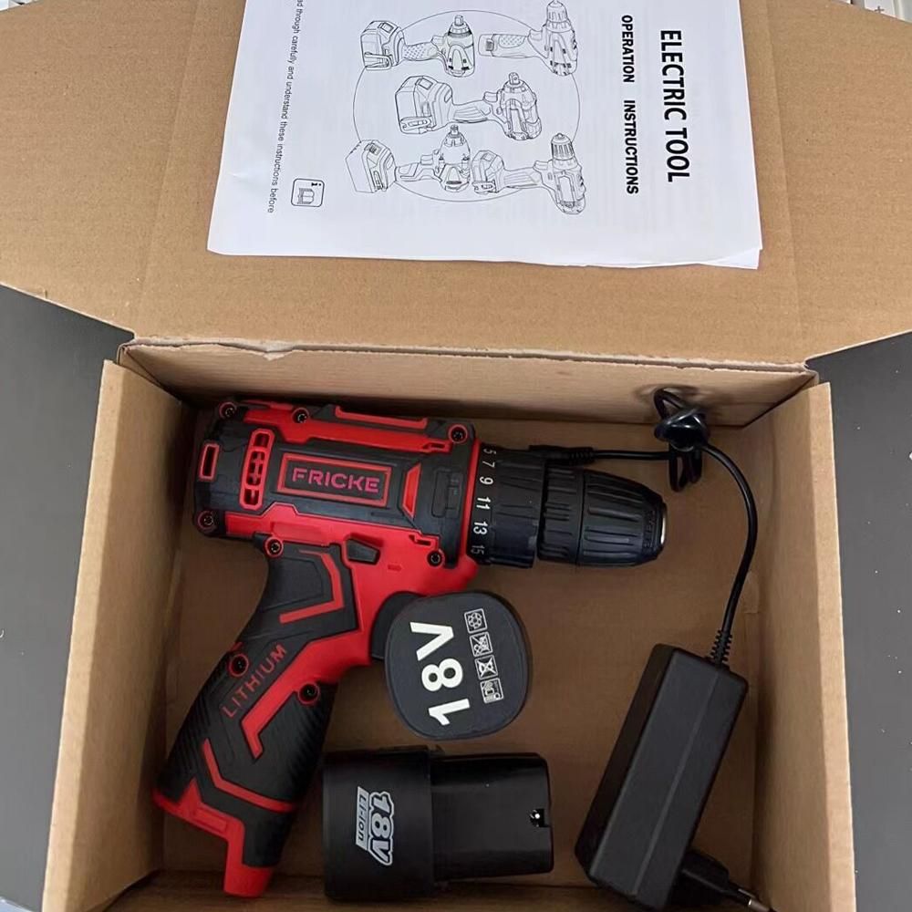 18V Multifunctional Electric Cordless Drill High-power Lithium Battery Wireless Rechargeable Hand Drills Brush Motor Home DIY Electric Power Tools
