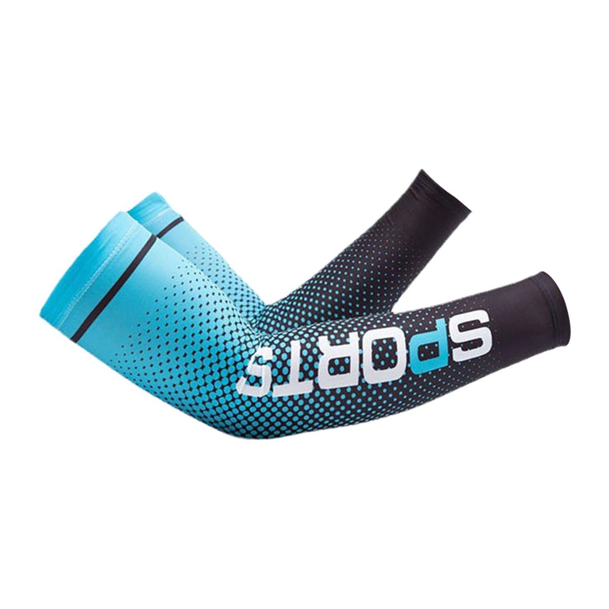 Cooling Arm Sleeves Sun Protection Men Women For Football Light Blue