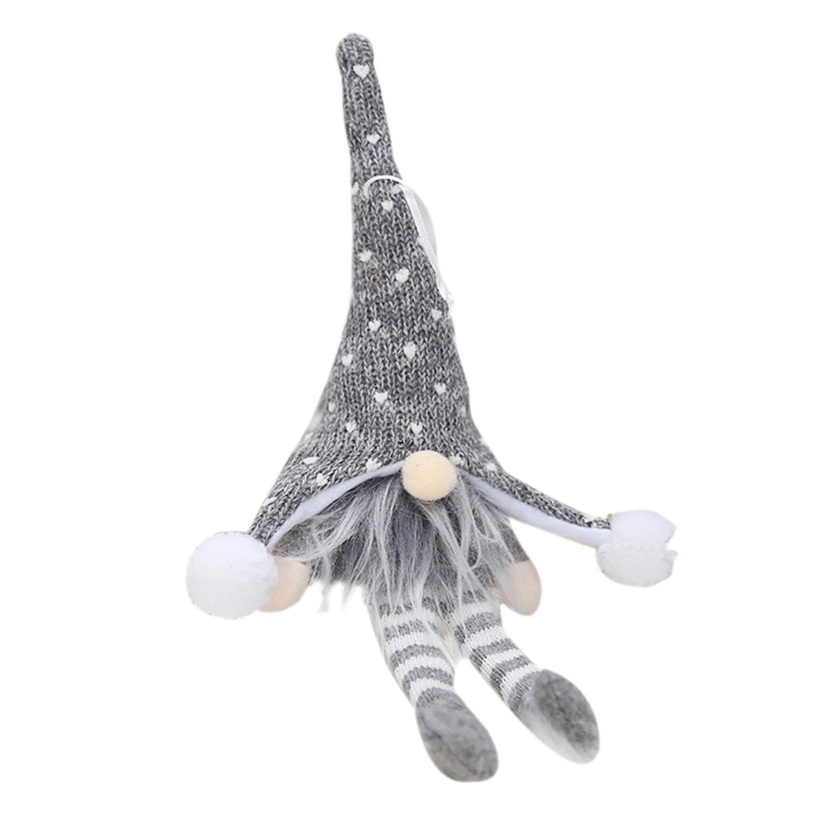 Mini Christmas Ornament Long Leg Forest Man Design Xmas LEDs Light Illuminated Lamp Tree Hanging DIY Decoration Deco Lanyard for Festival Holiday Present Gift