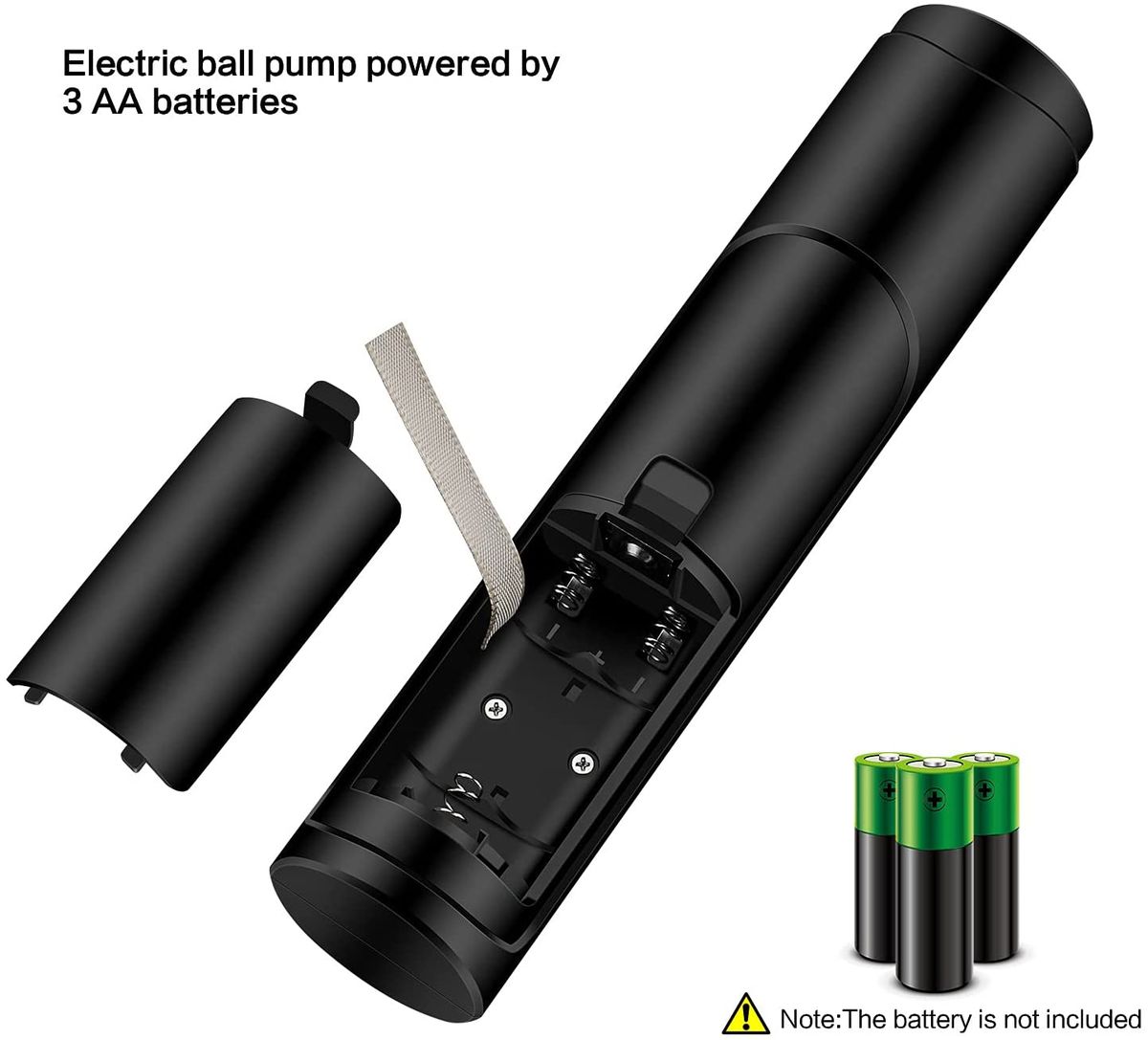 Portable Automatic Fast Ball Pump With Needle And Nozzle Air Pump For Inflatables, Athletic Basketball, Soccer, Volleyball, Football, Sport Ball And Swimming Ring, Black