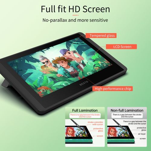 12HD-A H-IPS LCD Graphics Drawing Tablet Monitor 11.6 Inch Size 1366x768 8192