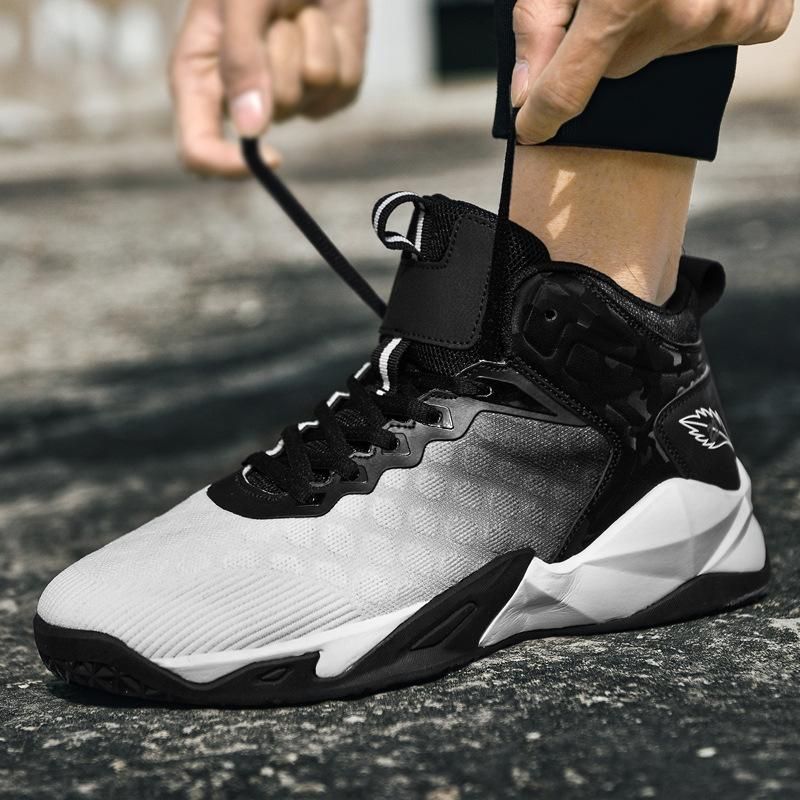 Plus Size (39-48) Basketball Shoes Men's Sports Shoes Black