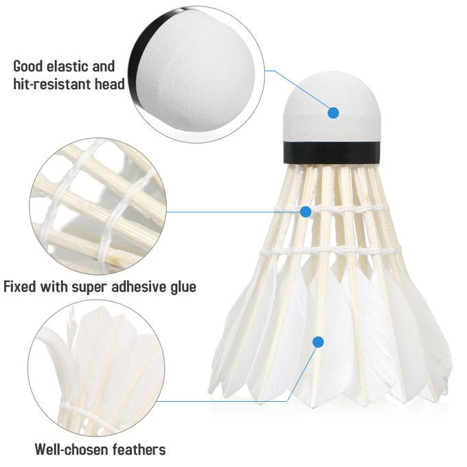 12pcs Badminton Shuttlecocks Indoor Outdoor Sports