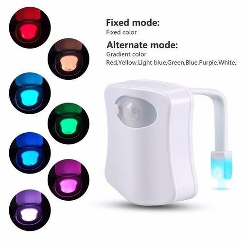 Automatic Change Colors LED Light Night  Intelligent Body Motion Sensor Portable Seat Toilet Lamp For Emergency Bathroom /WC