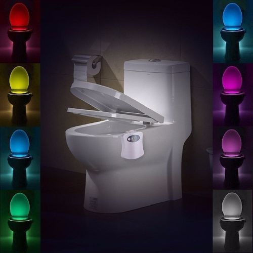 Automatic Change Colors LED Light Night  Intelligent Body Motion Sensor Portable Seat Toilet Lamp For Emergency Bathroom /WC