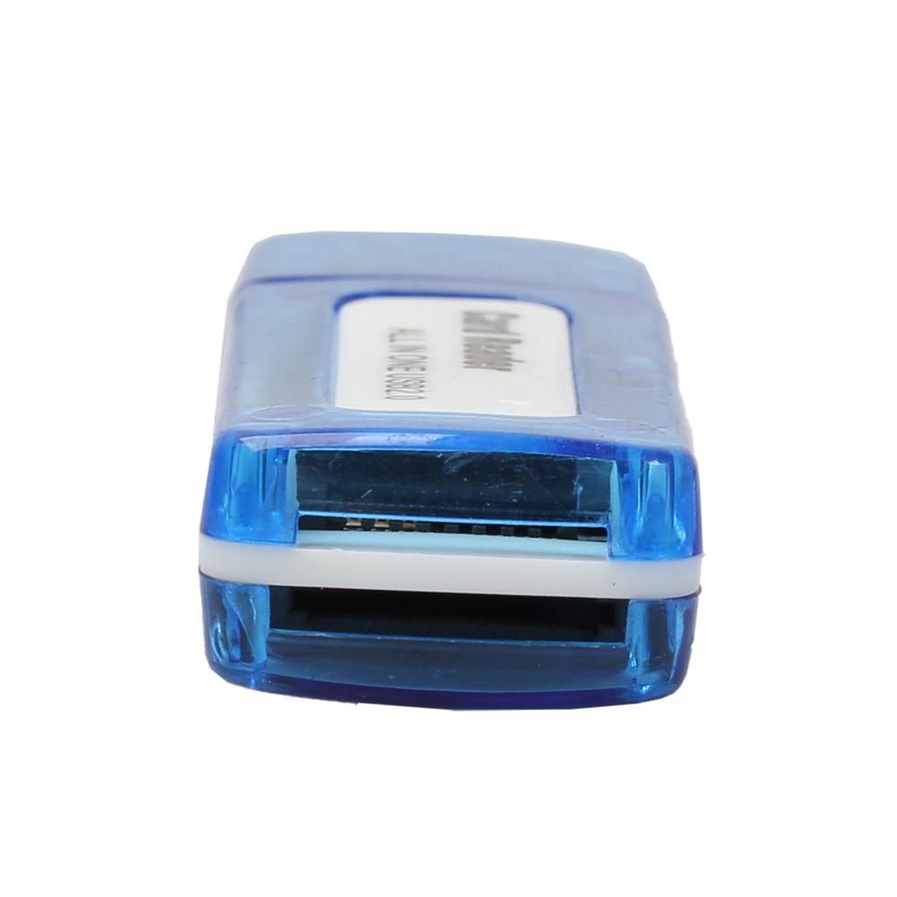 1Pc USB 2.0 4 in 1 Memory Multi Card Reader for M2 SD-Blue