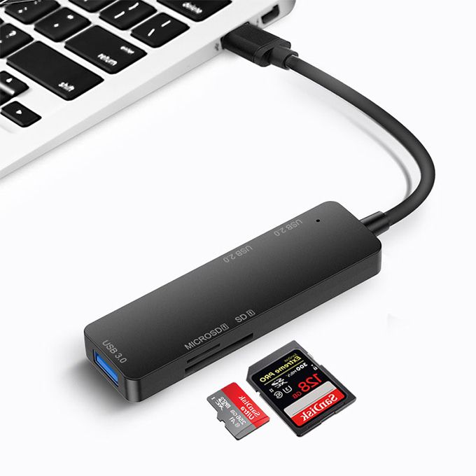 5 In 1 SD / TF Card Slot + USB 3.0 + 2 USB 2.0 Ports Docking Station HUB