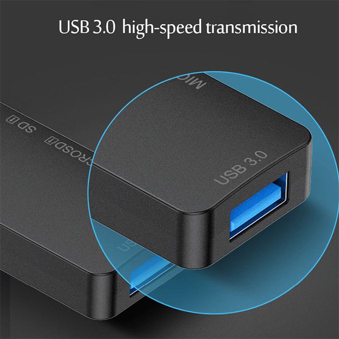 5 In 1 SD / TF Card Slot + USB 3.0 + 2 USB 2.0 Ports Docking Station HUB