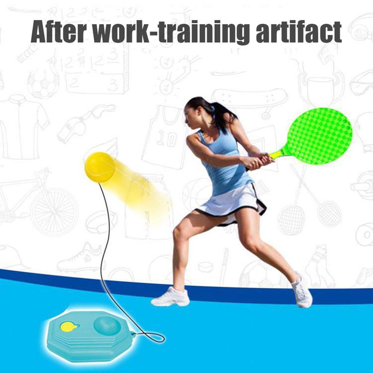 1 Set Tennis Trainer Tennis Trainer Ball Rebounder Kit