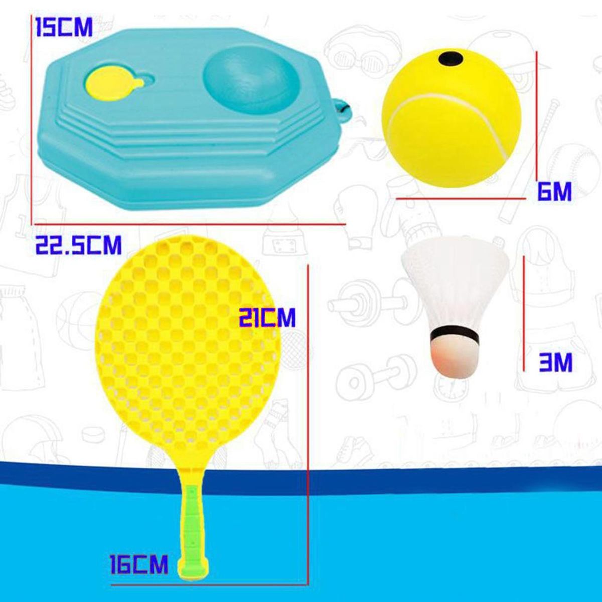 1 Set Tennis Trainer Tennis Trainer Ball Rebounder Kit