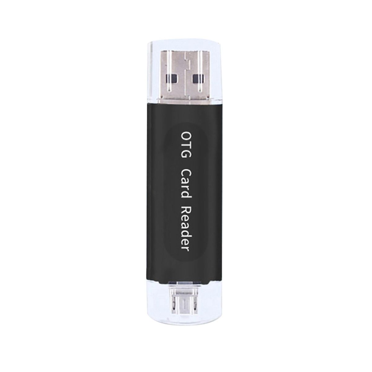 2 in 1 USB 2.0 Phone OTG Dual TF SD Card Reader-Black