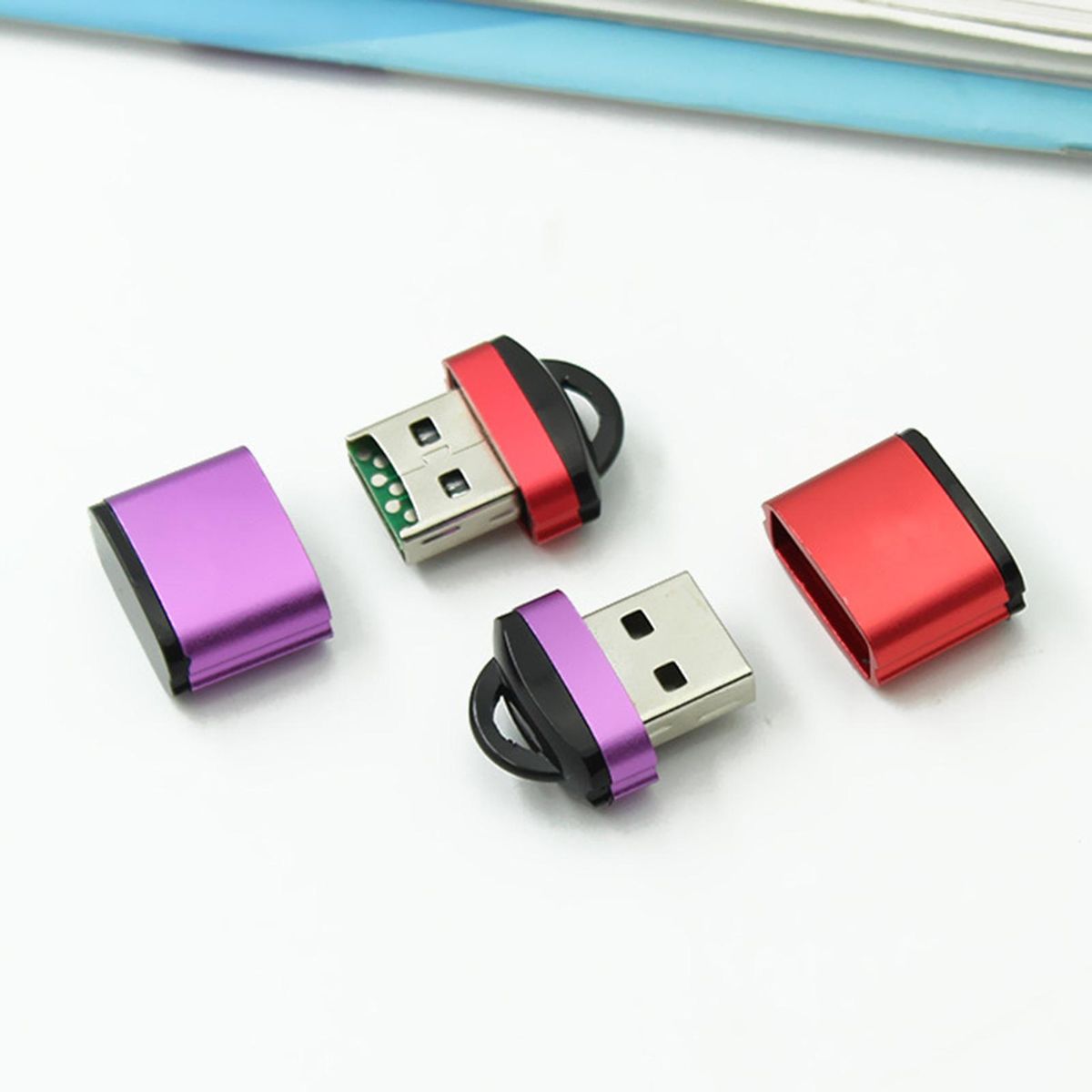 Mini Micro-SD TF Memory Card Reader High Speed Car-Purple