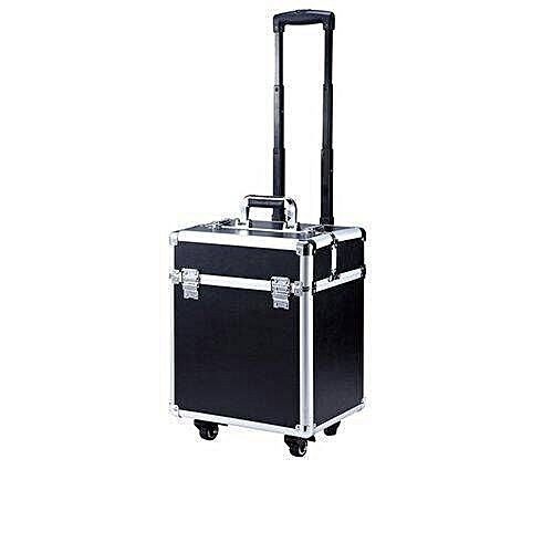 Make Up For You Professional Makeup Box With Trolley - Black And Silver