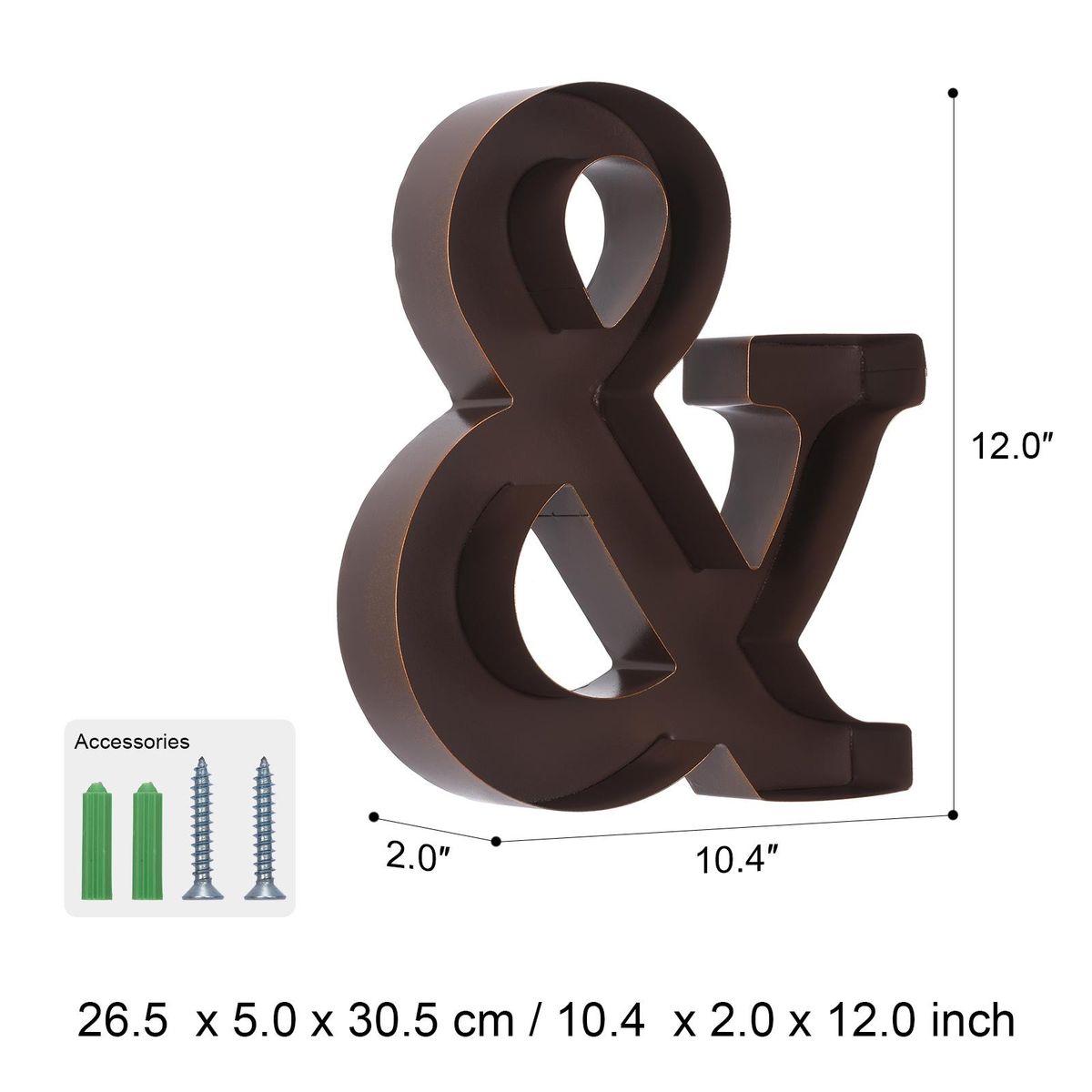 Tomfeel Number Cork Holder “0-9” and “&” Numeral Wall Art Cork Box Wall Mounted Cork Collector Decorative Wall Multiple Combination
