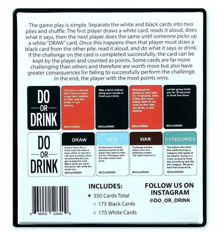 DO OR DRINK ADULT CARD GAME