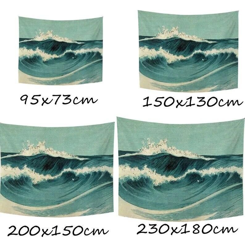 Blue Ocean Waves Wall Art Tapestries,Nature Landscape Tapestry,Bedroom/ Room Wall ,Background Cloth,Modern Art Wall Hanging,Gift