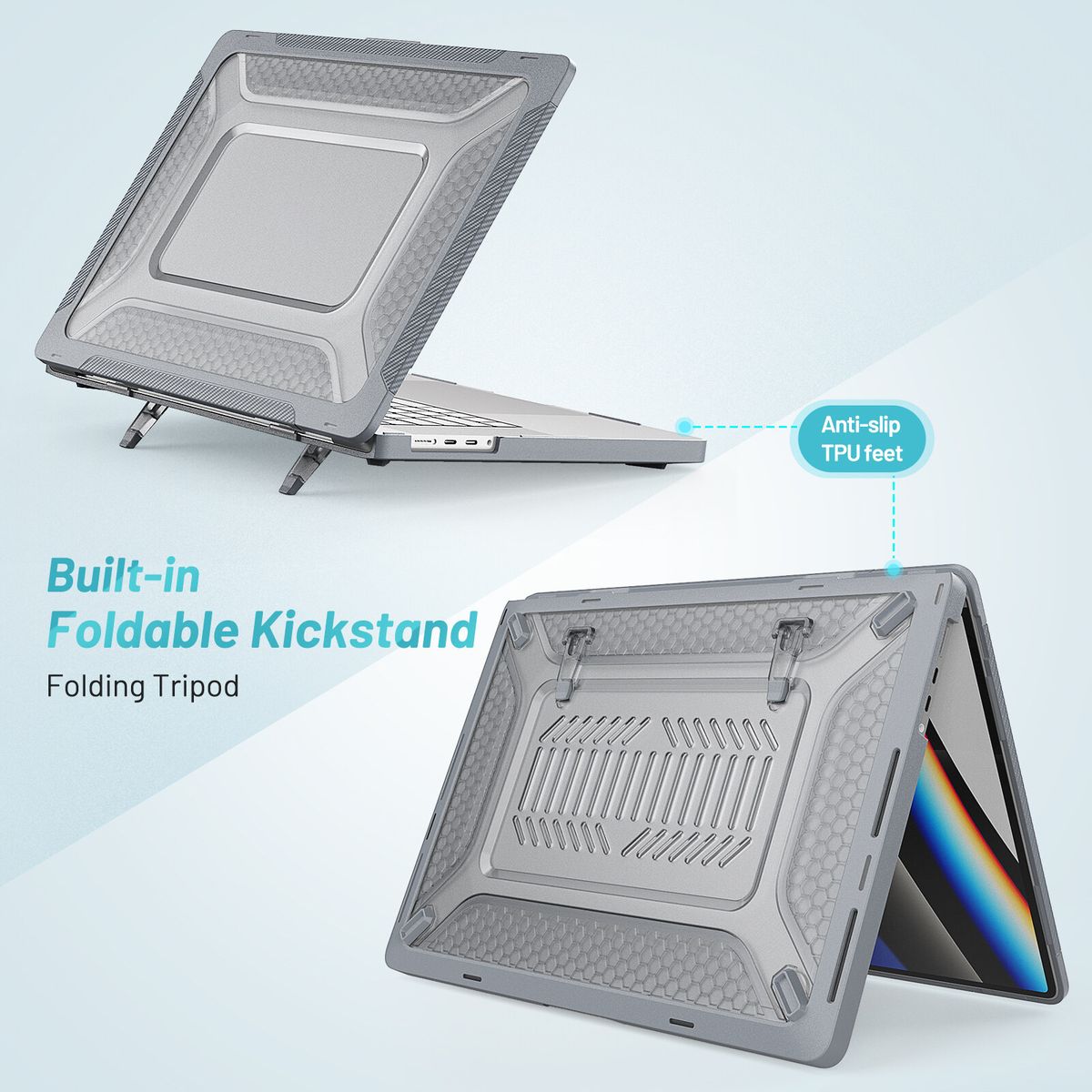 Heavy Duty Case For MacBook Pro 16 Inch (2023/2021 Release) A2780 M2 Pro/ A2485 M1 Pro/M1 Max