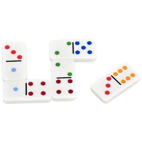Double Six Colour Dots Dominoes